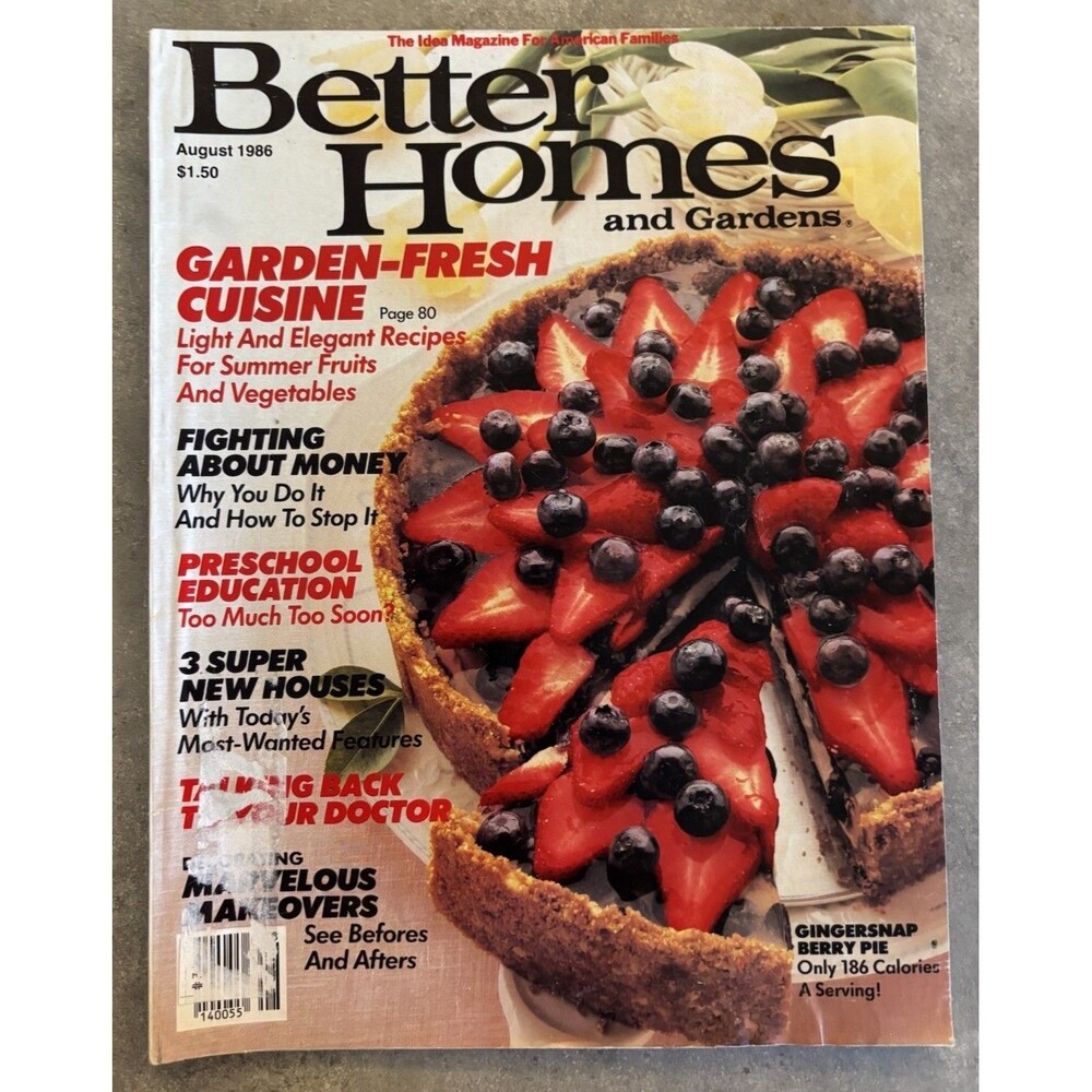 Better Homes and Gardens Vintage Magazine VTG August 1986: Garden-Fresh Pies